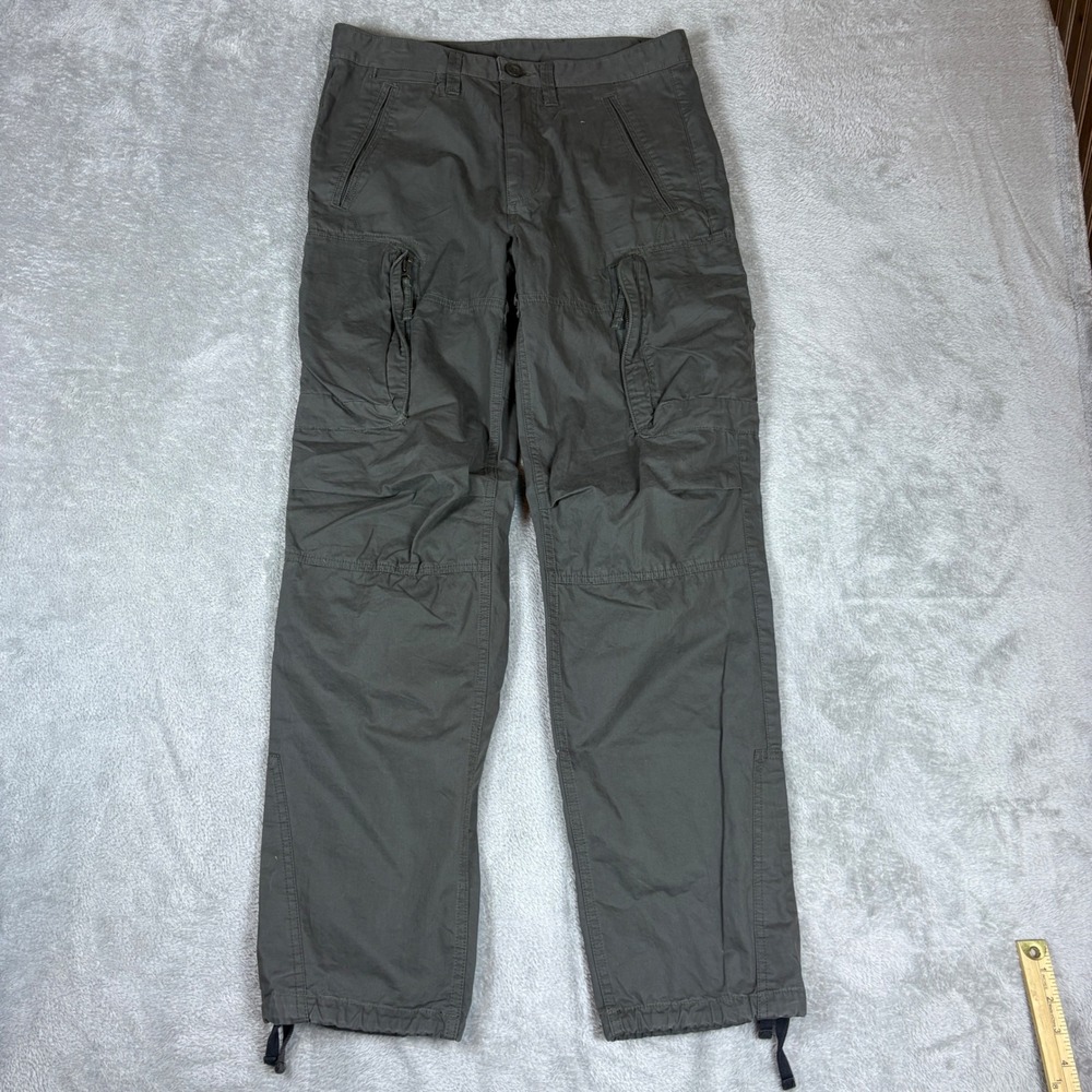 Armani Exchange Pants Mens 30 (Fits 31x30) Cargo Utility Straight Gray Tactical